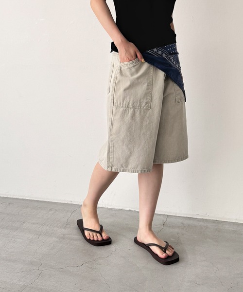 CANAL JEAN(キャナルジーン)の「El mar ウォッシングベイカーハーフパンツ(その他パンツ・レディース・ベージュ/カーキ/ブラック・SMALL/MEDIUM)」の10枚目の写真