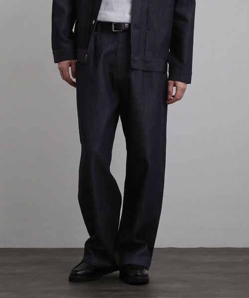 tk.TAKEO KIKUCHI（ティーケータケオキクチ）の「【色褪せしにくいデニム】Comfy Fadeless Denim Seriesバレルデニム（デニムパンツ・メンズ・ブラック/ネイビー・03/02/01）」の2枚目の写真