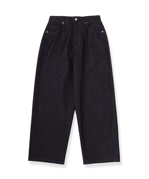 tk.TAKEO KIKUCHI（ティーケータケオキクチ）の「【色褪せしにくいデニム】Comfy Fadeless Denim Seriesバレルデニム（デニムパンツ・メンズ・ブラック/ネイビー・03/02/01）」の3枚目の写真