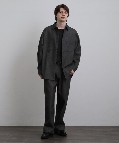 tk.TAKEO KIKUCHI（ティーケータケオキクチ）の「【色褪せしにくいデニム】Comfy Fadeless Denim Seriesバレルデニム（デニムパンツ・メンズ・ブラック/ネイビー・03/02/01）」の5枚目の写真