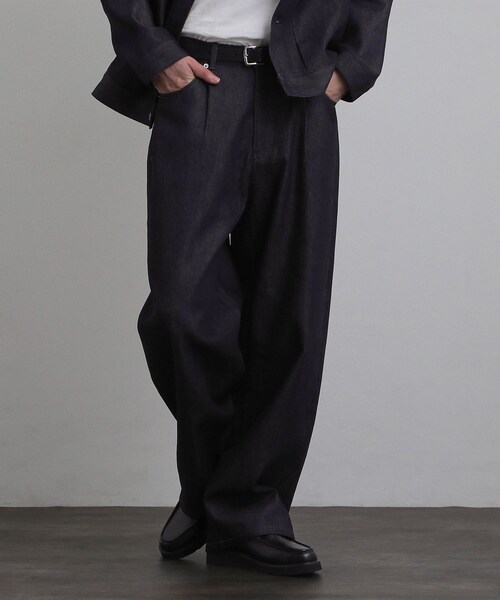 tk.TAKEO KIKUCHI（ティーケータケオキクチ）の「【色褪せしにくいデニム】Comfy Fadeless Denim Seriesバレルデニム（デニムパンツ・メンズ・ブラック/ネイビー・03/02/01）」の8枚目の写真