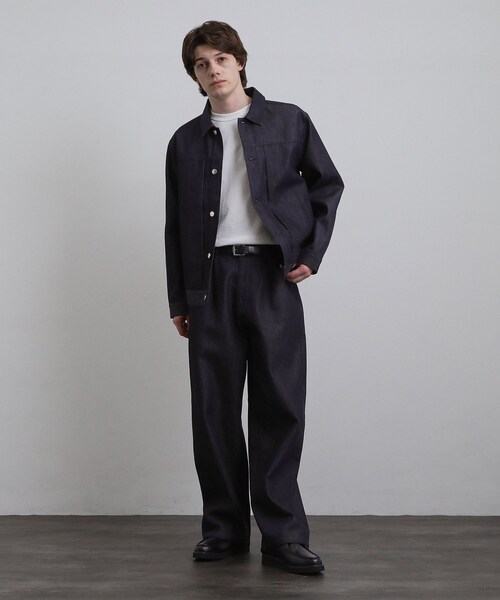 tk.TAKEO KIKUCHI（ティーケータケオキクチ）の「【色褪せしにくいデニム】Comfy Fadeless Denim Seriesバレルデニム（デニムパンツ・メンズ・ブラック/ネイビー・03/02/01）」の9枚目の写真