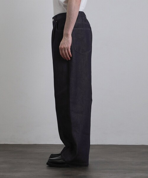 tk.TAKEO KIKUCHI（ティーケータケオキクチ）の「【色褪せしにくいデニム】Comfy Fadeless Denim Seriesバレルデニム（デニムパンツ・メンズ・ブラック/ネイビー・03/02/01）」の13枚目の写真