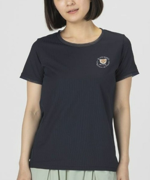 le coq sportif(ルコックスポルティフ)の「PAUL&JOEコラボ】ソフトリブニット半袖Tシャツ(Tシャツ/カットソー・レディース・ブラウン/ネイビー/グリーン・L/M/XL/S)」の3枚目の写真