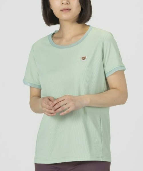 le coq sportif(ルコックスポルティフ)の「PAUL&JOEコラボ】ソフトリブニット半袖Tシャツ(Tシャツ/カットソー・レディース・ブラウン/ネイビー/グリーン・L/M/XL/S)」の2枚目の写真