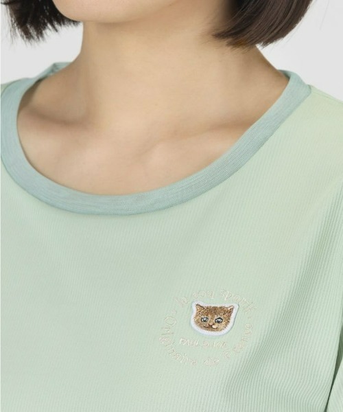 le coq sportif(ルコックスポルティフ)の「PAUL&JOEコラボ】ソフトリブニット半袖Tシャツ(Tシャツ/カットソー・レディース・ブラウン/ネイビー/グリーン・L/M/XL/S)」の14枚目の写真