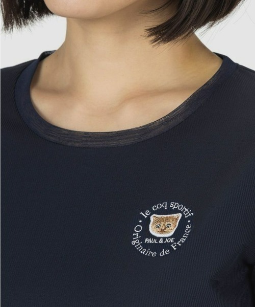 le coq sportif(ルコックスポルティフ)の「PAUL&JOEコラボ】ソフトリブニット半袖Tシャツ(Tシャツ/カットソー・レディース・ブラウン/ネイビー/グリーン・L/M/XL/S)」の18枚目の写真