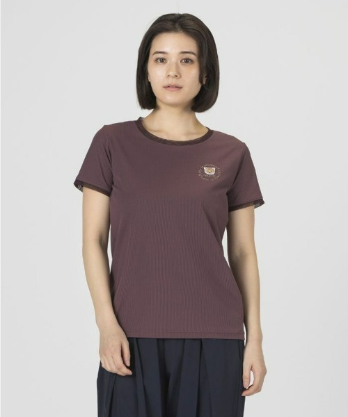 le coq sportif(ルコックスポルティフ)の「PAUL&JOEコラボ】ソフトリブニット半袖Tシャツ(Tシャツ/カットソー・レディース・ブラウン/ネイビー/グリーン・L/M/XL/S)」の9枚目の写真