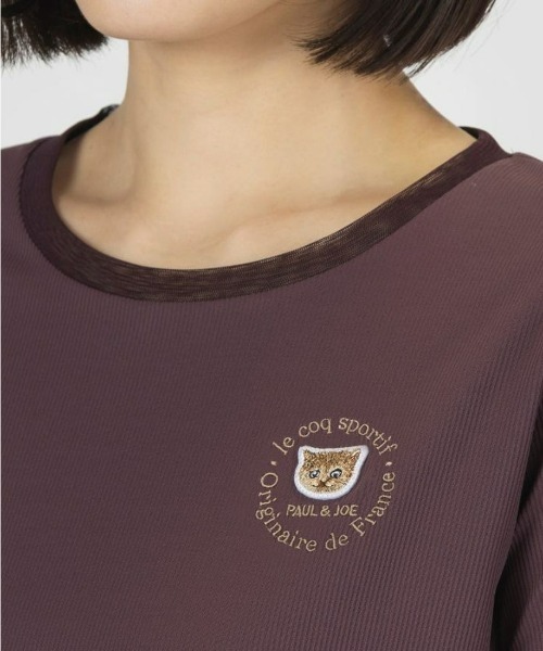 le coq sportif(ルコックスポルティフ)の「PAUL&JOEコラボ】ソフトリブニット半袖Tシャツ(Tシャツ/カットソー・レディース・ブラウン/ネイビー/グリーン・L/M/XL/S)」の7枚目の写真