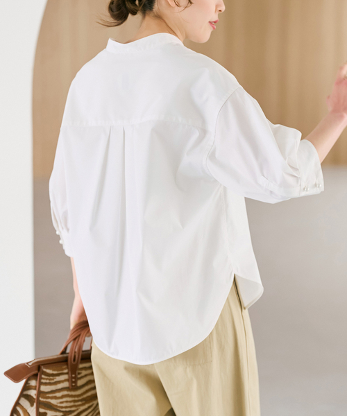 Spick & Span(スピックアンドスパン)の「《WEB限定 / 追加2》パールボタンギャザースリーブシャツ(シャツ/ブラウス・レディース・ホワイト系その他/その他10・FREE)」の9枚目の写真