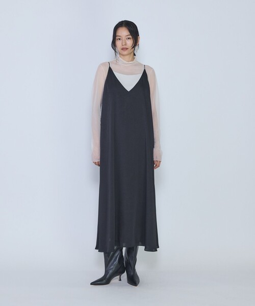 セール】ワッシャーサテンキャミドレス（ワンピース）｜1er