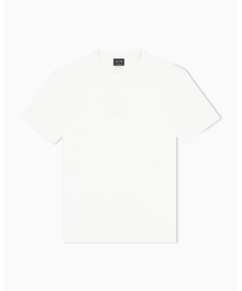 ARMANI EXCHANGE(アルマーニエクスチェンジ)の「【A|X アルマーニ エクスチェンジ】AXロゴ レギュラーフィット 半袖クルーネックTシャツ/REGULAR(Tシャツ/カットソー・メンズ・オフホワイト/ブラック・X-SMALL/MEDIUM/LARGE/X-LARGE/SMALL/XX-LARGE)」の1枚目の写真