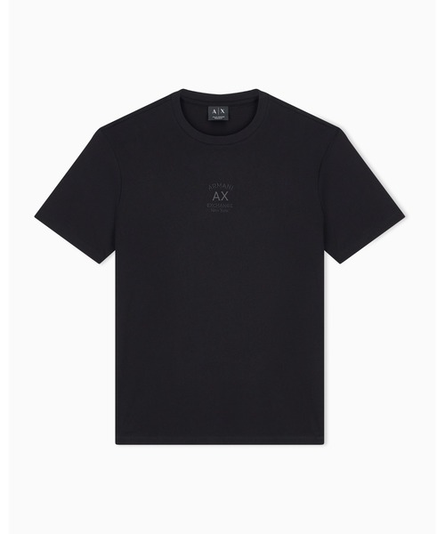 ARMANI EXCHANGE(アルマーニエクスチェンジ)の「【A|X アルマーニ エクスチェンジ】AXロゴ レギュラーフィット 半袖クルーネックTシャツ/REGULAR(Tシャツ/カットソー・メンズ・オフホワイト/ブラック・X-SMALL/MEDIUM/LARGE/X-LARGE/SMALL/XX-LARGE)」の2枚目の写真