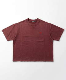 スモールハートソルトウォッシングクロップ半袖Tシャツ(レッド)