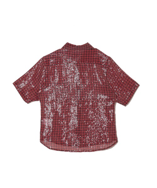 AFB（エーエフビー）の「WMS SHEER SPANGLE SS SHIRTS（シャツ/ブラウス・レディース・ブラック/レッド・M）」の5枚目の写真