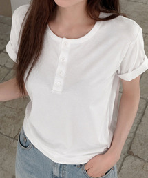 ヘンリーネック 半袖Tシャツ