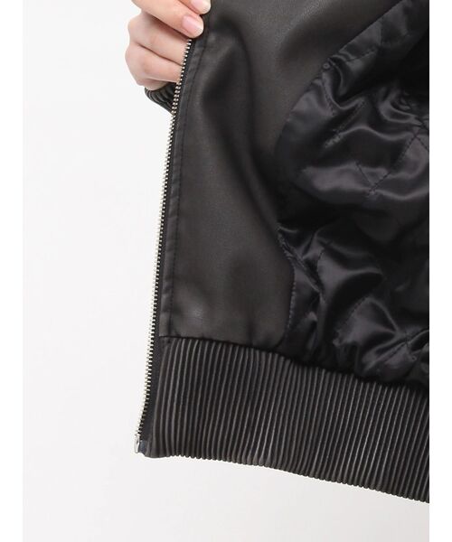 GYDA(ジェイダ)の「vintage fauxフェイクレザーボアショートブルゾン【セットアップ着用可能】(ブルゾン・レディース・ブラウン/ブラック・FREE)」の20枚目の写真
