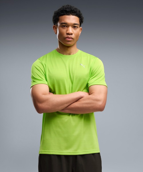 PUMA(プーマ)の「PUMA プーマ メンズ トレーニング パワートレイン ジャガード 半袖 Tシャツ(Tシャツ/カットソー・メンズ・ブラック/ライム・LARGE/MEDIUM/XX-LARGE/X-LARGE/SMALL)」の2枚目の写真