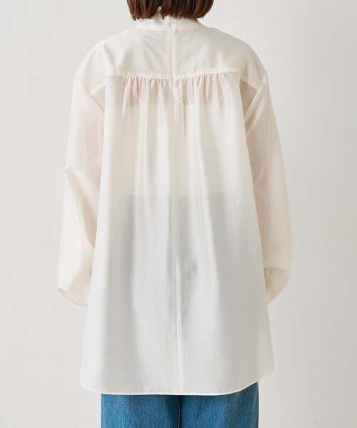 RIVE DROITE(リヴドロワ)の「ハイネックタイブラウス(オフィスカジュアル/秋服)(シャツ/ブラウス・レディース・サックスブルー/オフホワイト/ブラック・FREE)」の5枚目の写真