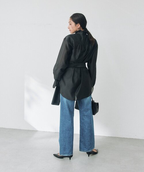 RIVE DROITE(リヴドロワ)の「ハイネックタイブラウス(オフィスカジュアル/秋服)(シャツ/ブラウス・レディース・サックスブルー/オフホワイト/ブラック・FREE)」の16枚目の写真