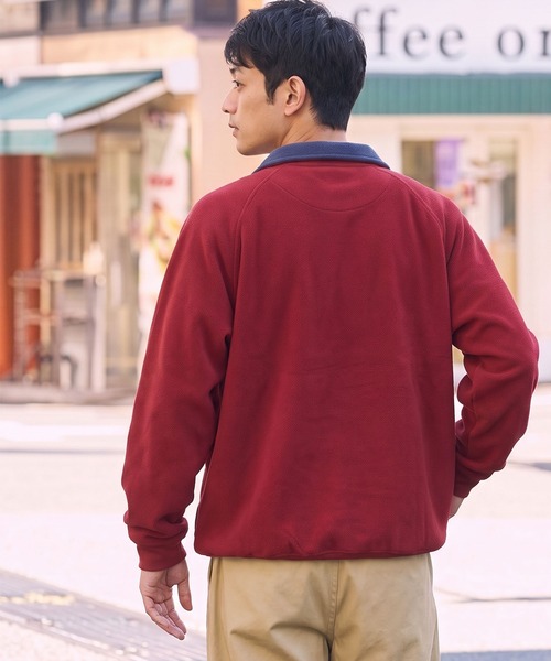 THE CRAFT CREW PRODUCTS(ザクラフトクループロダクツ)の「【MULTI FUNCTIONALシリーズ】ワイドシルエット ヘビーウェイトフリース ドローコード ハーフジップトップス / アンチピリング・帯電防止【THE CRAFT CREW PRODUCTS】(スウェット・メンズ・グレー/ネイビー/ブラック/ダークブラウン/レッド/チャコール/グレイッシュベージュ/ダークオリーブ・S/M/L)」の11枚目の写真