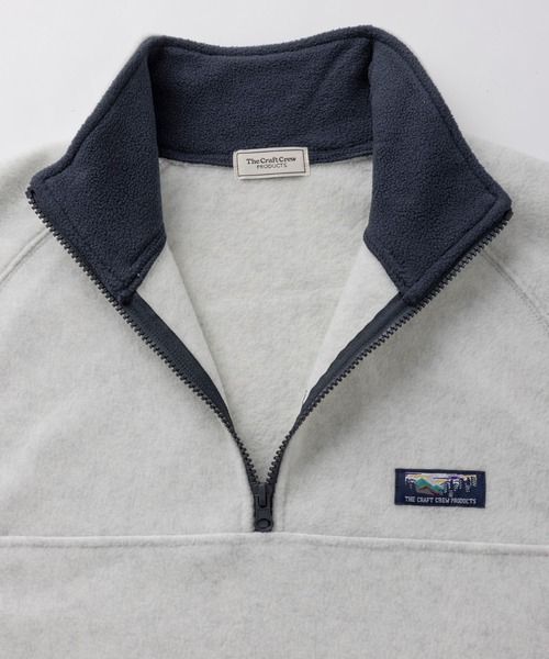 THE CRAFT CREW PRODUCTS(ザクラフトクループロダクツ)の「【MULTI FUNCTIONALシリーズ】ワイドシルエット ヘビーウェイトフリース ドローコード ハーフジップトップス / アンチピリング・帯電防止【THE CRAFT CREW PRODUCTS】(スウェット・メンズ・グレー/ネイビー/ブラック/ダークブラウン/レッド/チャコール/グレイッシュベージュ/ダークオリーブ・S/M/L)」の18枚目の写真