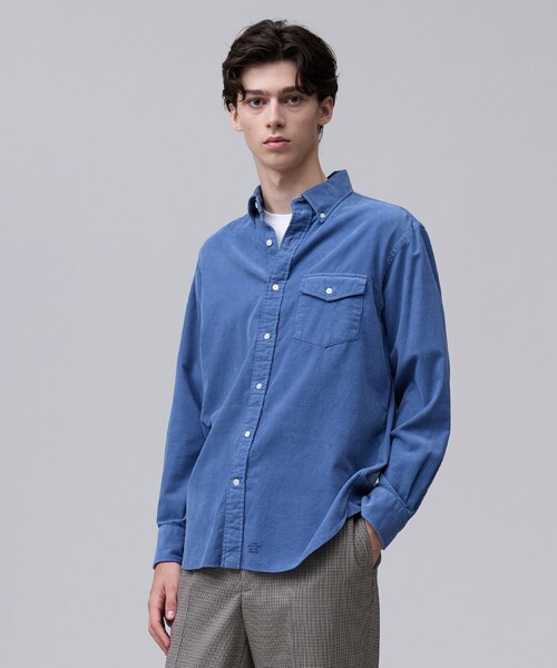 J.PRESS（ジェイプレス）の「【大人の上質カジュアル】J.PRESS MEN コーデュロイ パッチフラップシャツ（シャツ/ブラウス・メンズ・グレー系/ブラウン系/ブルー系・MEDIUM/LARGE/X-LARGE/SMALL）」の3枚目の写真