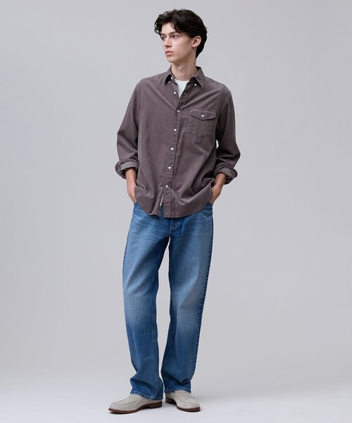 J.PRESS（ジェイプレス）の「【大人の上質カジュアル】J.PRESS MEN コーデュロイ パッチフラップシャツ（シャツ/ブラウス・メンズ・グレー系/ブラウン系/ブルー系・MEDIUM/LARGE/X-LARGE/SMALL）」の4枚目の写真