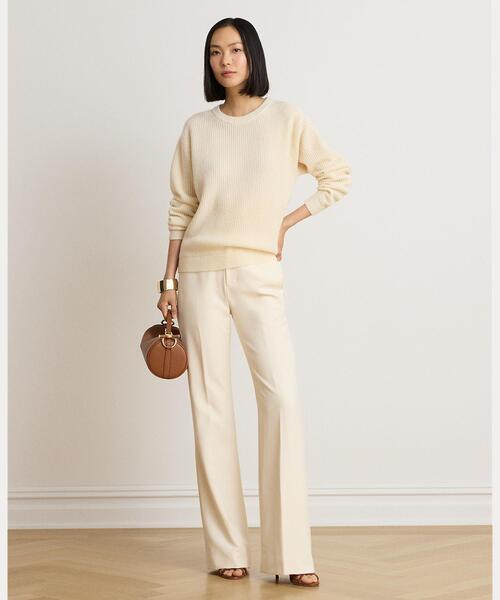 LAUREN RALPH LAUREN(ローレン ラルフ ローレン)の「リブニット ウールカシミヤ セーター(ニット/セーター・レディース・ナチュラル・S/M/L/XS/XXS)」の6枚目の写真