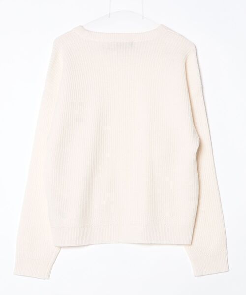LAUREN RALPH LAUREN(ローレン ラルフ ローレン)の「リブニット ウールカシミヤ セーター(ニット/セーター・レディース・ナチュラル・S/M/L/XS/XXS)」の2枚目の写真