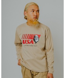 BIG MIKE ビッグマイク /26秋冬新作 チキンショップ ロゴ 長袖プリントTシャツ コットン アメカジ ユニセックス //// 102638373