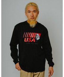BIG MIKE ビッグマイク /26秋冬新作 チキンショップ ロゴ 長袖プリントTシャツ コットン アメカジ ユニセックス //// 102638373