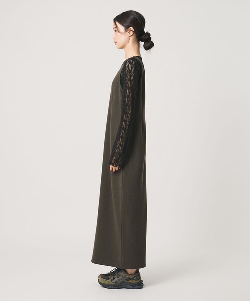 BEAUTY&YOUTH UNITED ARROWS（ビューティーアンドユースユナイテッドアローズ）の「ポリエステルブレンド バックV Iラインワンピース（ワンピース・レディース・ブラック/オリーブ・M/S）」の10枚目の写真