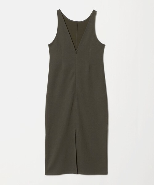 BEAUTY&YOUTH UNITED ARROWS（ビューティーアンドユースユナイテッドアローズ）の「ポリエステルブレンド バックV Iラインワンピース（ワンピース・レディース・ブラック/オリーブ・M/S）」の13枚目の写真
