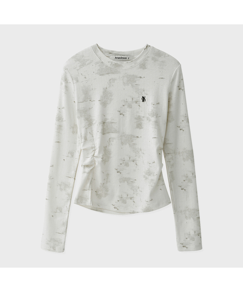 AVANDRESS(アバンドレス )の「ジナフォグシャーリングジャカードロングスリーブ_2COL(Tシャツ/カットソー・レディース・ホワイト/ブラック・SMALL/MEDIUM)」の2枚目の写真