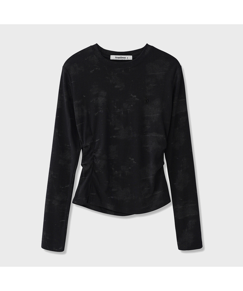 AVANDRESS(アバンドレス )の「ジナフォグシャーリングジャカードロングスリーブ_2COL(Tシャツ/カットソー・レディース・ホワイト/ブラック・SMALL/MEDIUM)」の1枚目の写真