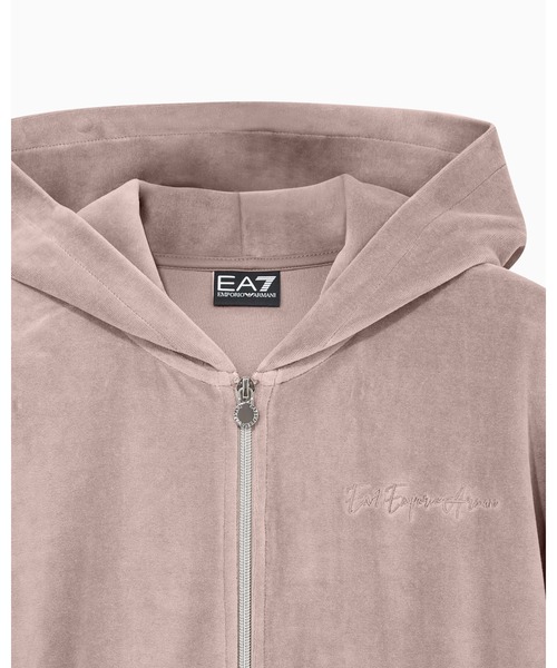 EMPORIO ARMANI EA7(エンポリオアルマーニイーエーセブン)の「<オンライン限定>【エンポリオ アルマーニ EA7】ウィメンズ ジップパーカー Athletic Velour(パーカー・レディース・サンドグレー・LARGE/X-SMALL/SMALL/MEDIUM)」の2枚目の写真