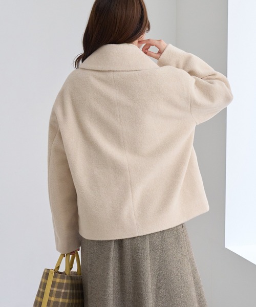 ROPE' PICNIC(ロペピクニック)の「ソフトブークレー ビックカラーコート(その他アウター・レディース・サックスブルー/チャコールグレー/キナリ・FREE)」の18枚目の写真