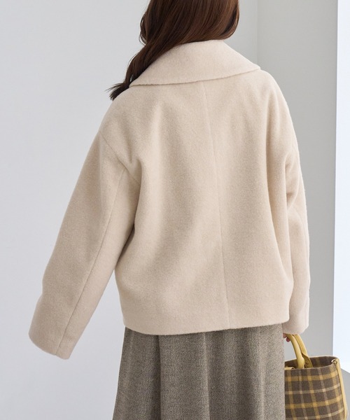 ROPE' PICNIC(ロペピクニック)の「ソフトブークレー ビックカラーコート(その他アウター・レディース・サックスブルー/チャコールグレー/キナリ・FREE)」の19枚目の写真