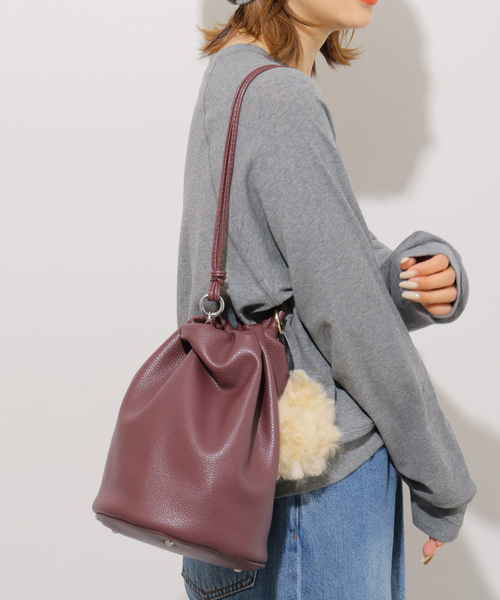 JOURNAL STANDARD relume(ジャーナルスタンダード レリューム)の「RELUME MINI ボンサック(ショルダーバッグ・レディース・ボルドー/ベージュ/ブラック・FREE)」の3枚目の写真