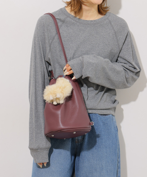 JOURNAL STANDARD relume(ジャーナルスタンダード レリューム)の「RELUME MINI ボンサック(ショルダーバッグ・レディース・ボルドー/ベージュ/ブラック・FREE)」の4枚目の写真