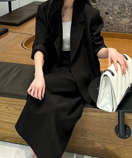 Miniministore（ミニミニストア）の「ダブルジャケットスカートセットアップ春秋（セットアップ・レディース・アイボリー/ブラウン/ブラック・L/M）」の10枚目の写真