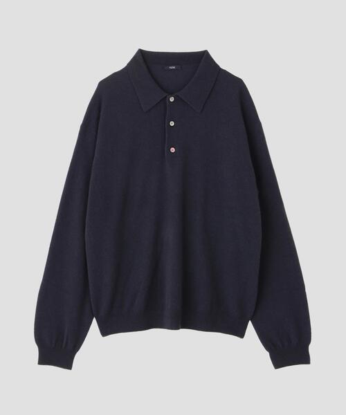 YLEVE(イレーヴ)の「YLEVE / CASHMERE KNIT POLO(ニット/セーター・メンズ・ブラウン/グレー系その他/ブルー/グレー・4/5)」の13枚目の写真
