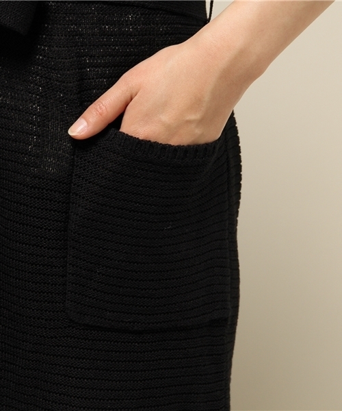 Noble（ノーブル）の「ギマコットン ドチガイテンジク ロングカーデ◆（カーディガン/ボレロ・レディース・ベージュ/ブラック・FREE）」の17枚目の写真