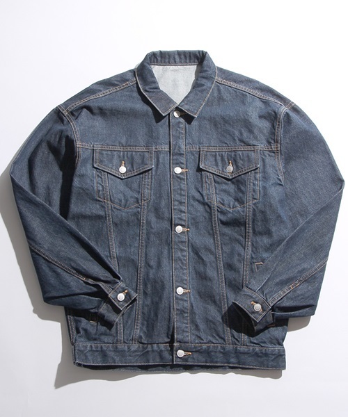 WEGO（ウィゴー）の「WEGO/BIGデニムジャケット（デニムジャケット・メンズ・ブラック/インディゴブルー/ダークインディゴブルー/ピンク・MEDIUM/LARGE）」の7枚目の写真