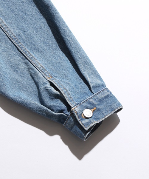 WEGO（ウィゴー）の「WEGO/BIGデニムジャケット（デニムジャケット・メンズ・ブラック/インディゴブルー/ダークインディゴブルー/ピンク・MEDIUM/LARGE）」の12枚目の写真