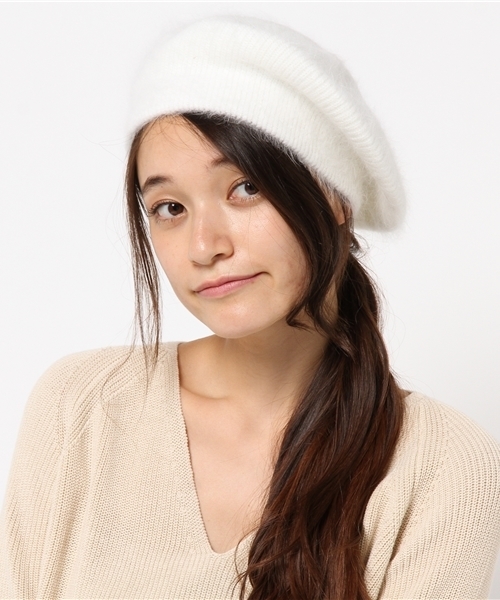 Heather（ヘザー）の「フワフワベレーボウ 732056（ハンチング/ベレー帽・レディース・ブルー系その他/ホワイト系その他/グレー系その他/ブラック・ONE SIZE/FREE）」の2枚目の写真