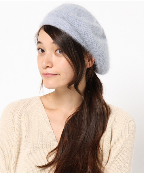 Heather（ヘザー）の「フワフワベレーボウ 732056（ハンチング/ベレー帽・レディース・ブルー系その他/ホワイト系その他/グレー系その他/ブラック・ONE SIZE/FREE）」の4枚目の写真