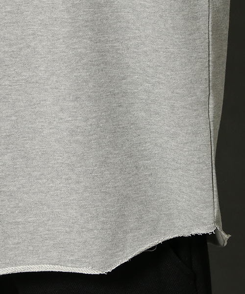 VENCEEXCHANGE（ヴァンスエクスチェンジ）の「裏毛カットオフ８分袖CNPO（Tシャツ/カットソー・メンズ・ブラック/グレー/ブルー・L/M）」の9枚目の写真