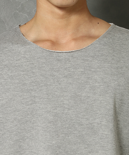 VENCEEXCHANGE（ヴァンスエクスチェンジ）の「裏毛カットオフ８分袖CNPO（Tシャツ/カットソー・メンズ・ブラック/グレー/ブルー・L/M）」の10枚目の写真